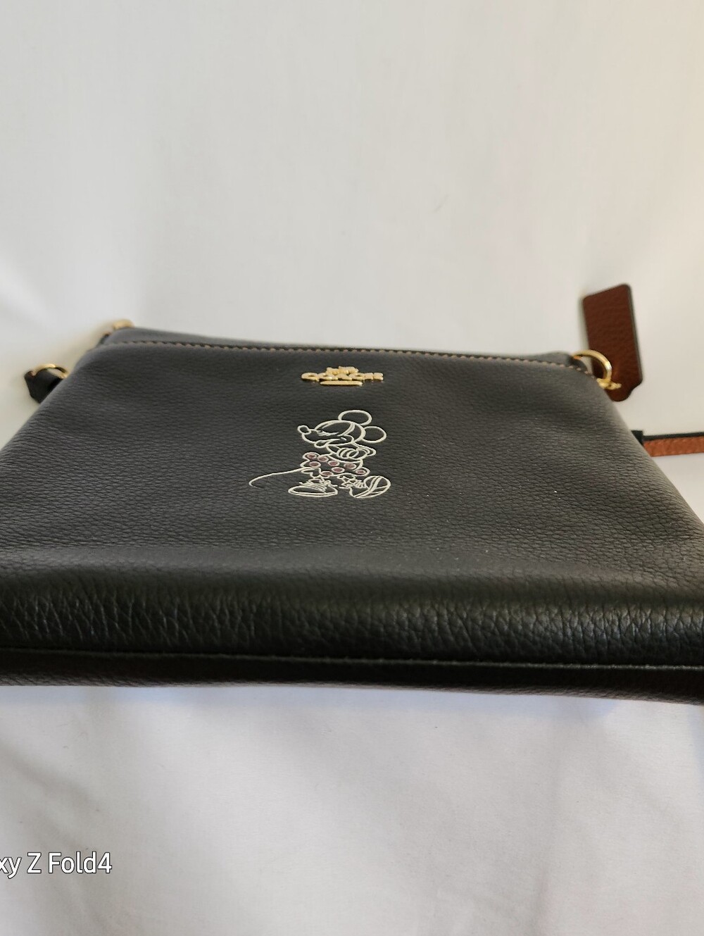 Coach Black Leather Crossbody with Minnie Mouse Detail - Picture 8 of 9
